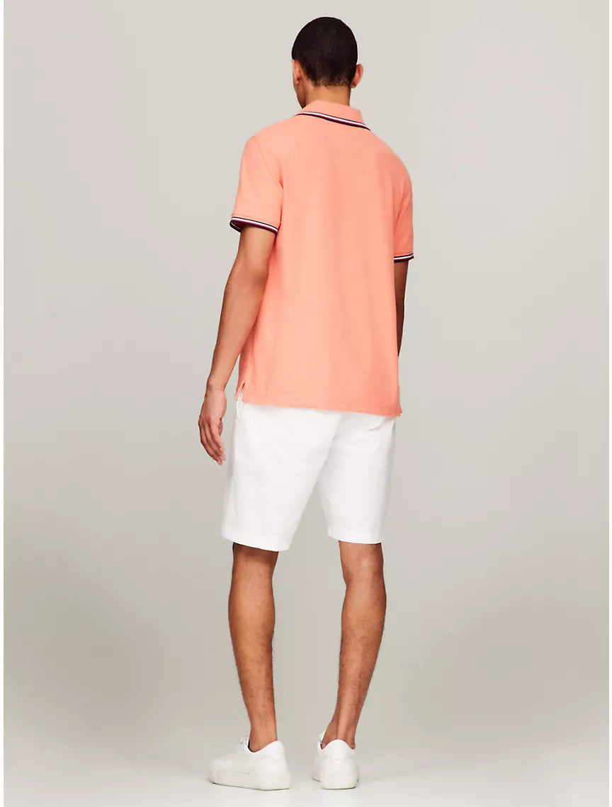 Tommy Hilfiger Regular Fit Tommy Wicking Polo - Peach Dusk