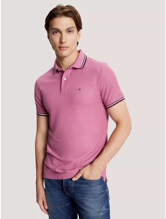 Tommy Hilfiger Regular Fit Tommy Wicking Polo - Rose Stain