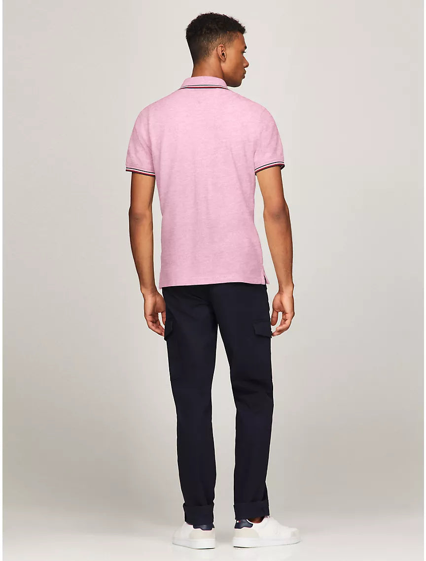 Tommy Hilfiger Regular Fit Tommy Wicking Polo - Pink Heather