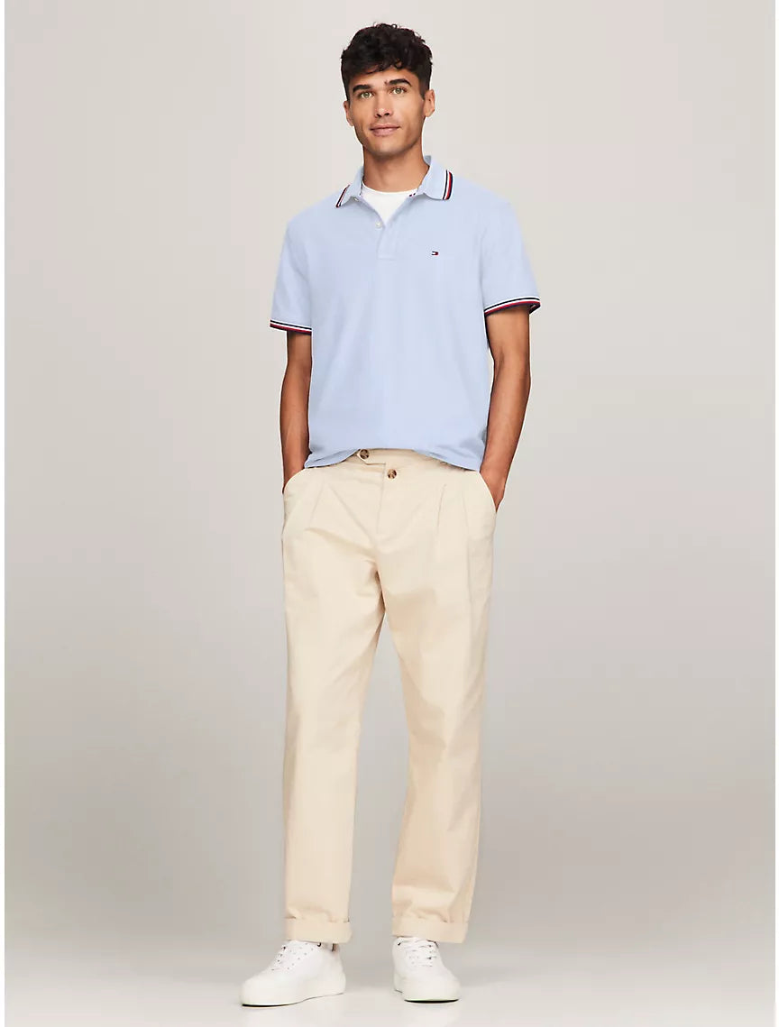 Tommy Hilfiger Regular Fit Tommy Wicking Polo - Breezy Blue