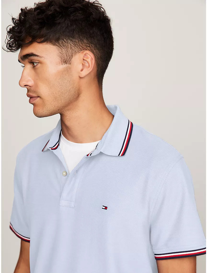 Tommy Hilfiger Regular Fit Tommy Wicking Polo - Breezy Blue