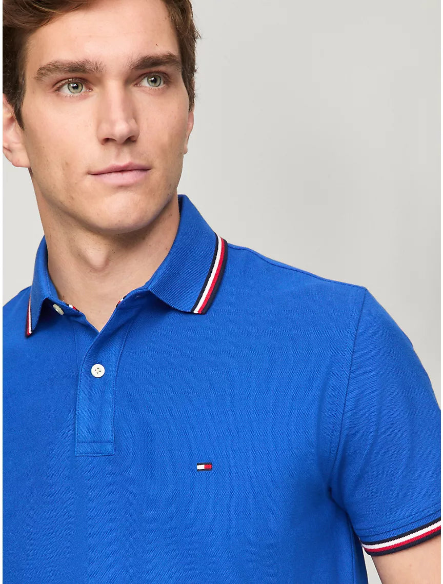 Tommy Hilfiger Regular Fit Tommy Wicking Polo - Kettle Blue