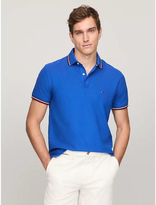 Tommy Hilfiger Regular Fit Tommy Wicking Polo - Kettle Blue