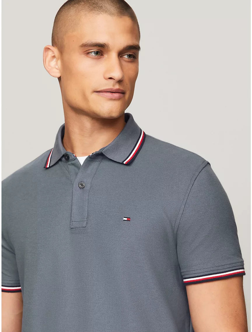 Tommy Hilfiger Regular Fit Tommy Wicking Polo - Bank Blue