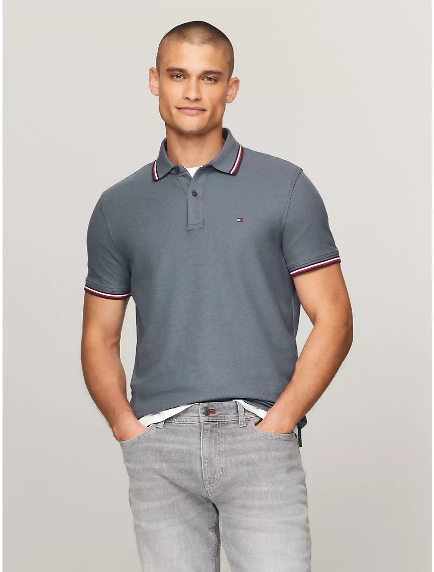 Tommy Hilfiger Regular Fit Tommy Wicking Polo - Bank Blue