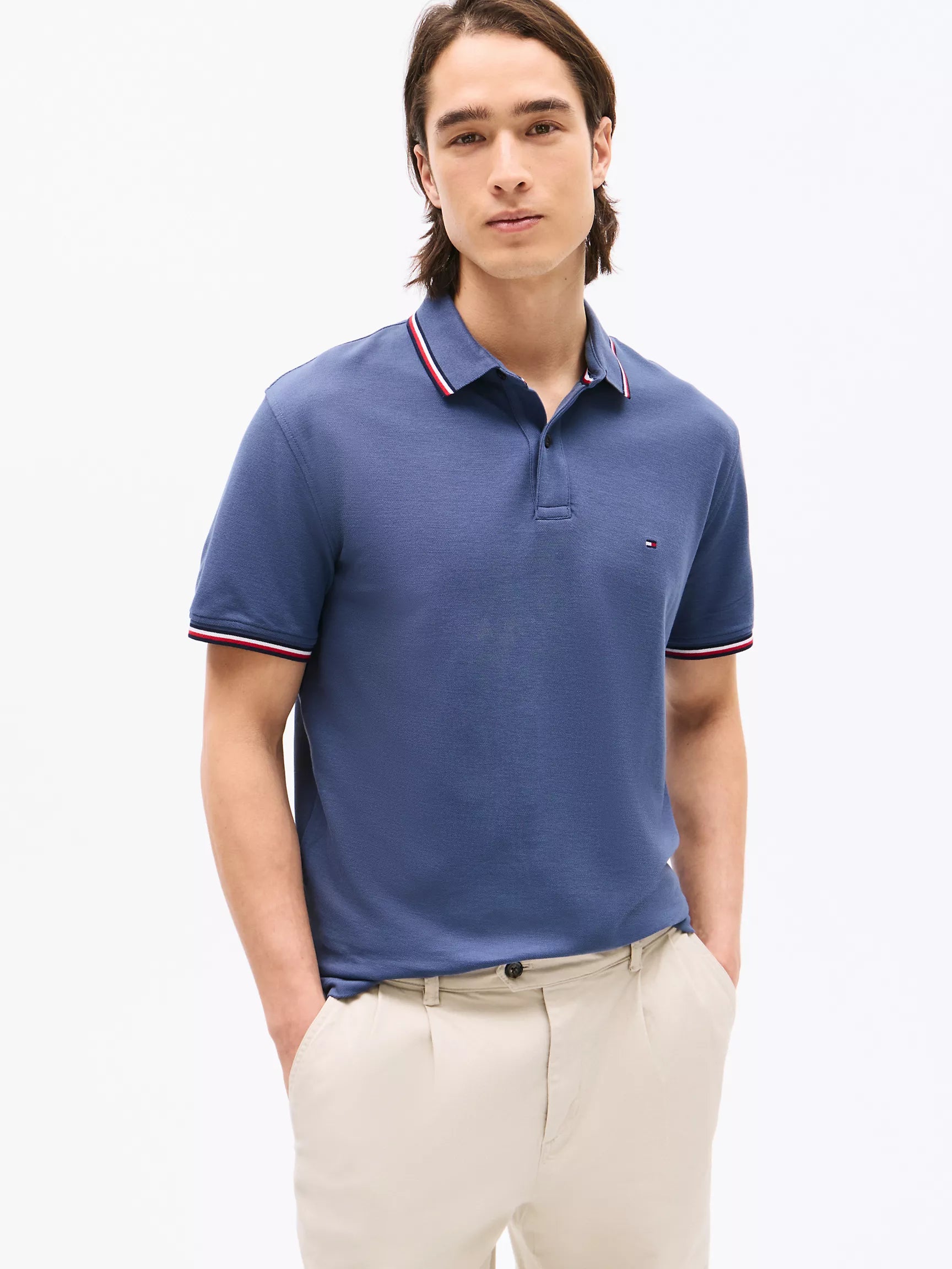 Mens' Regular Fit Tommy Wicking Polo/ Bank Blue