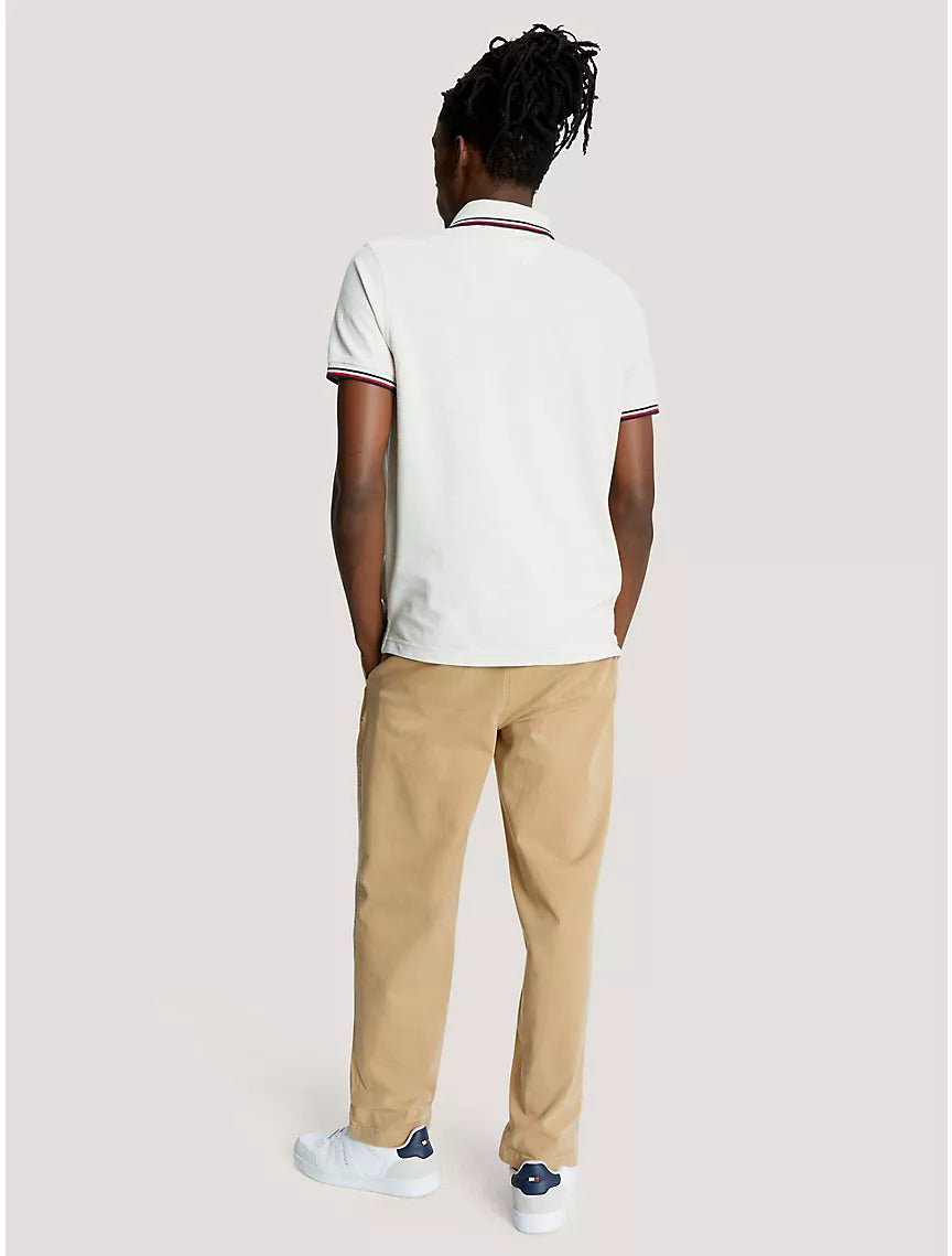 Tommy Hilfiger Regular Fit Tommy Wicking Polo - Beige Heather