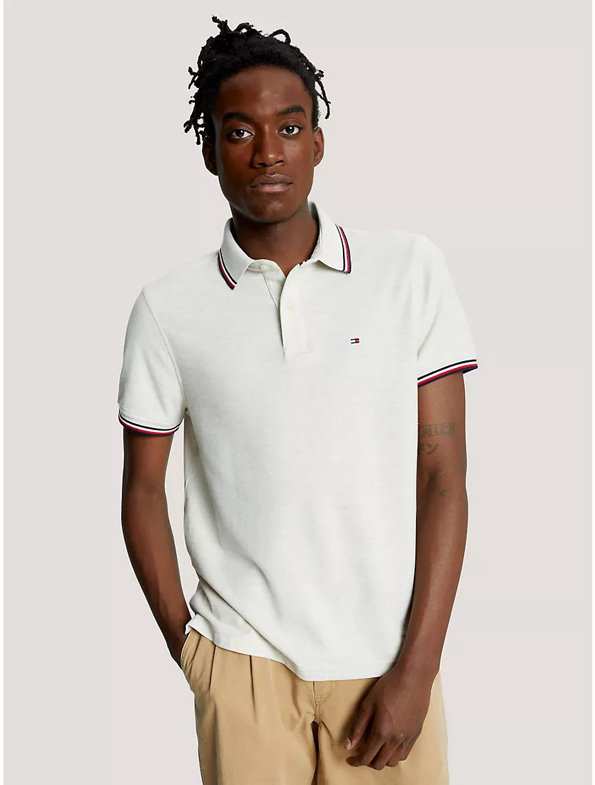 Tommy Hilfiger Regular Fit Tommy Wicking Polo - Beige Heather