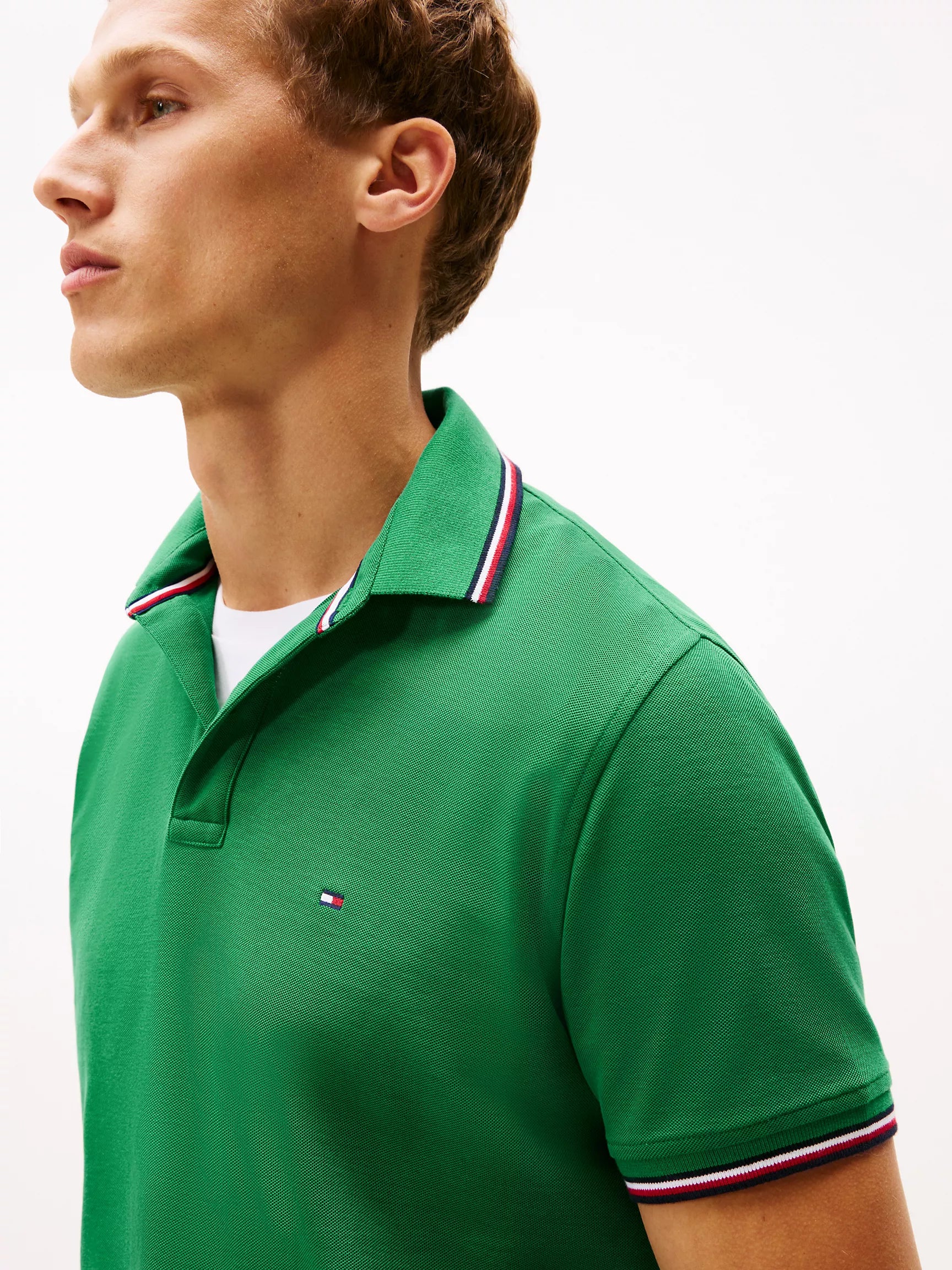 Tommy Mens' Regular Fit Tommy Wicking Polo Nouveau Green
