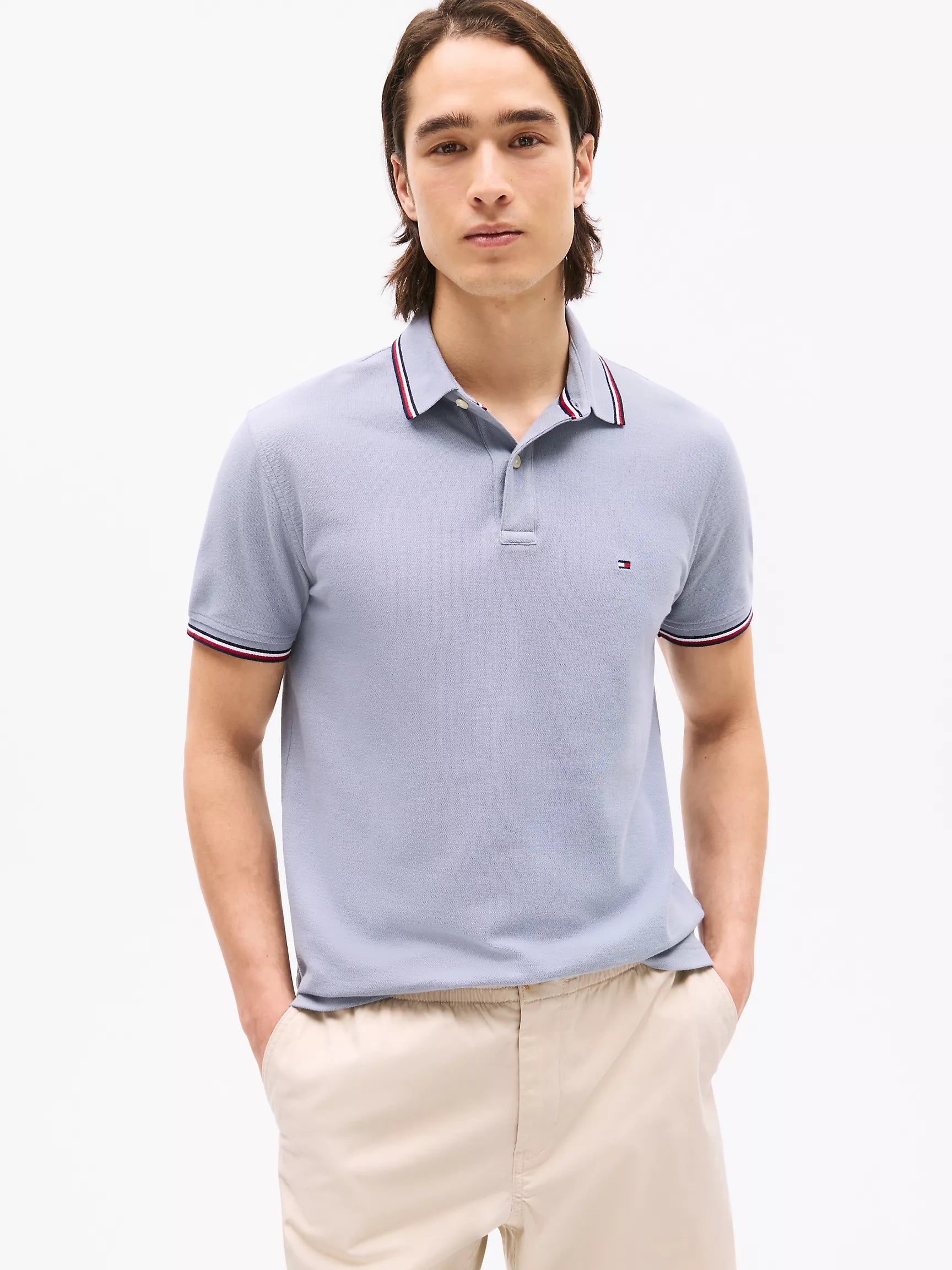 Mens' Regular Fit Tommy Wicking Polo/Rich Grey