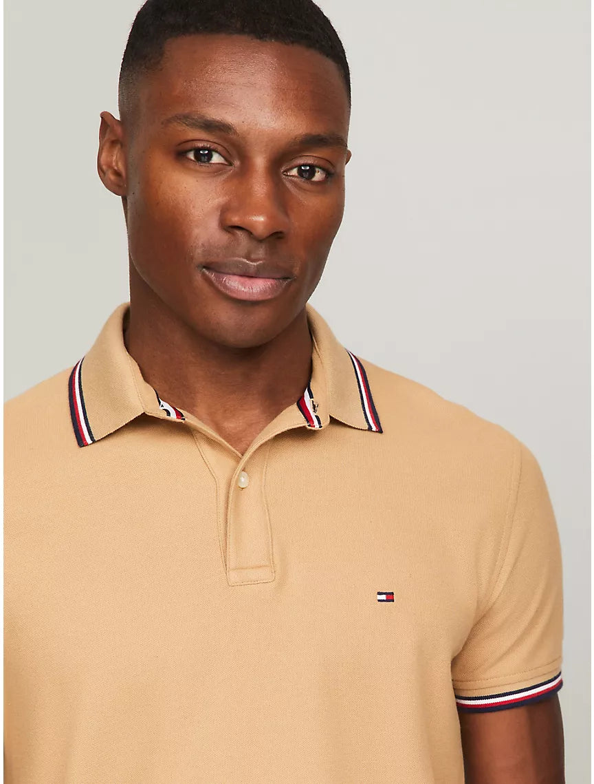 Tommy Hilfiger Regular Fit Tommy Wicking Polo - Champagne Toast