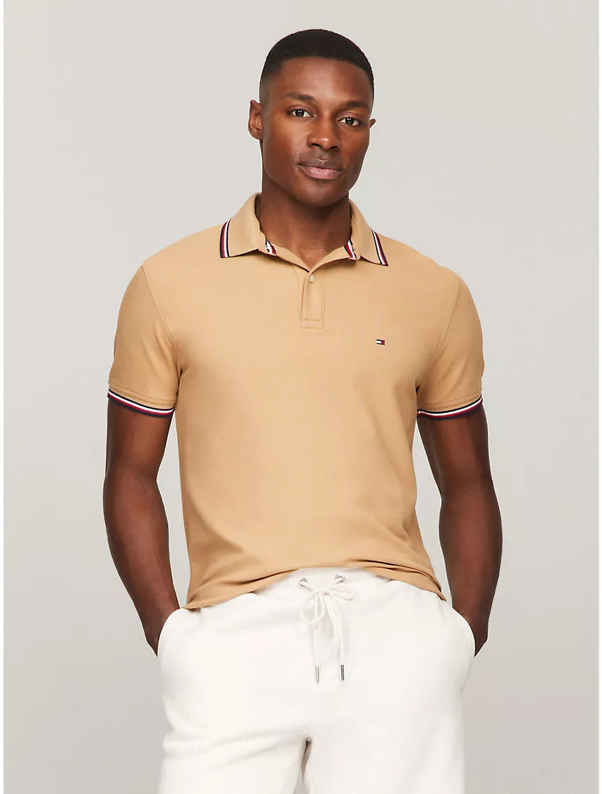 Tommy Hilfiger Regular Fit Tommy Wicking Polo - Champagne Toast