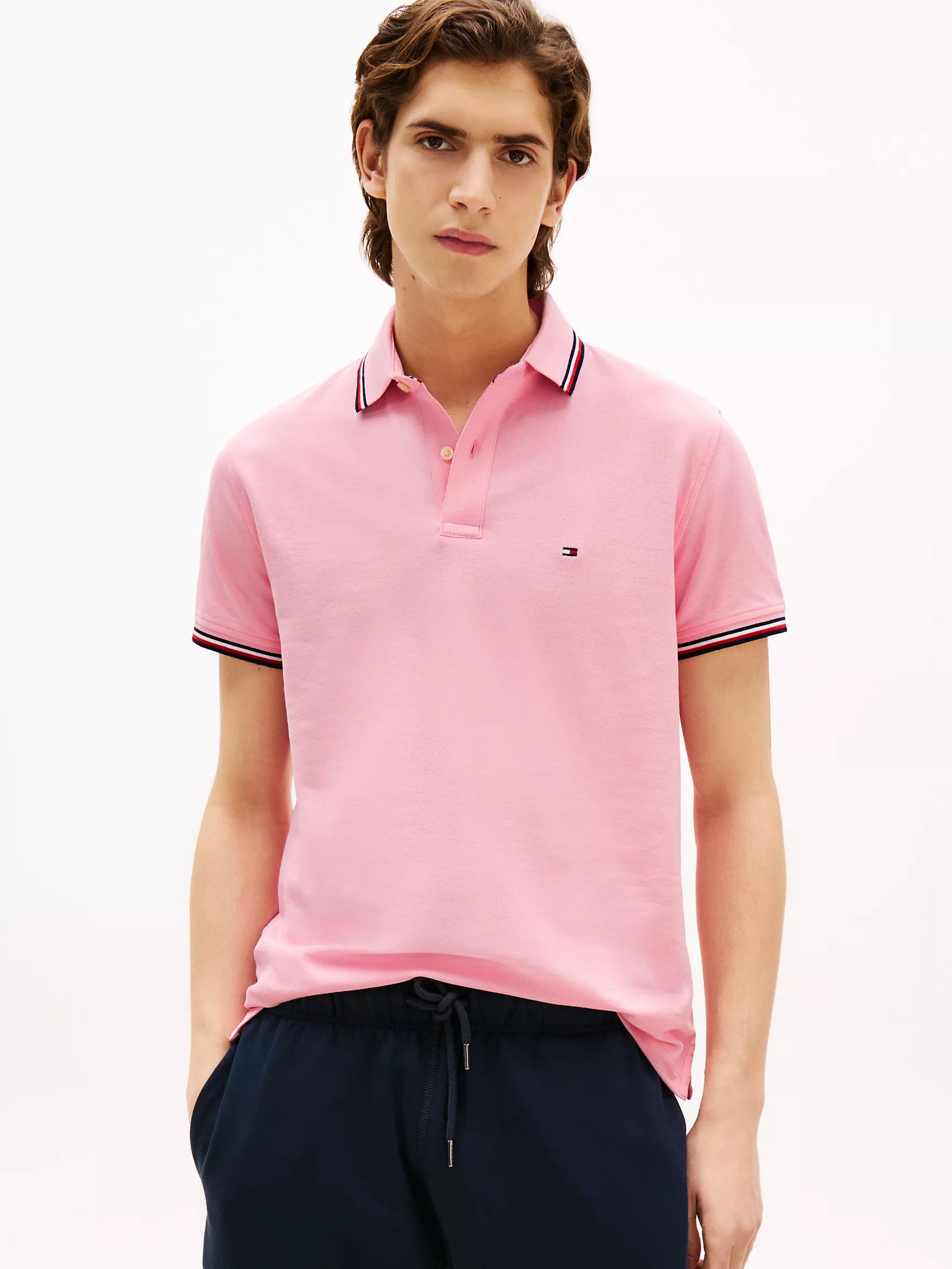 Mens' Regular Fit Tommy Wicking Polo/Classic Pink
