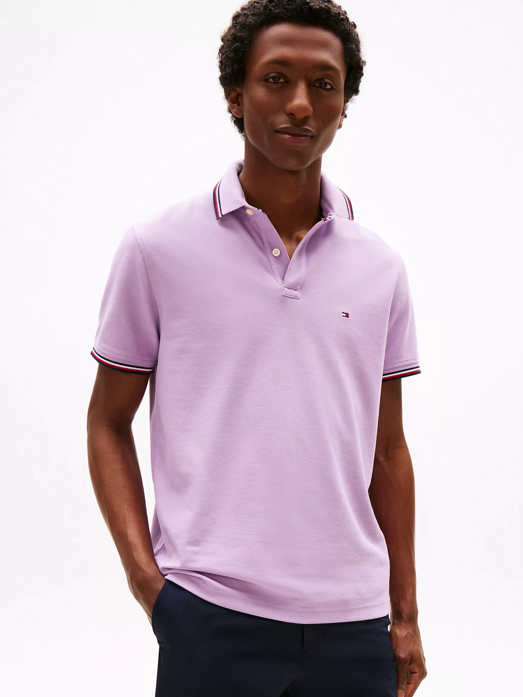 Mens' Regular Fit Tommy Wicking Polo/French Purple