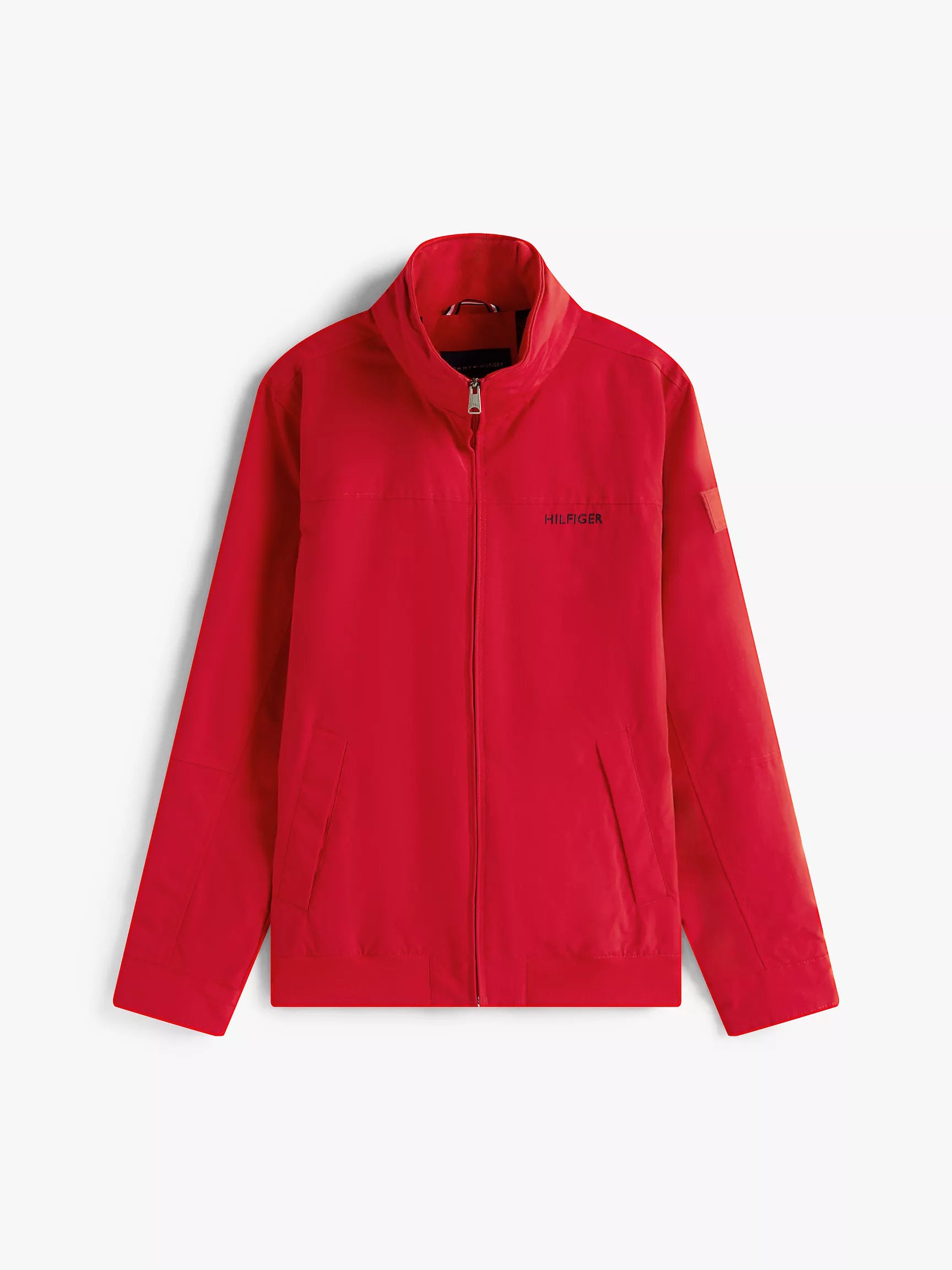 Tommy Mens' Water-Resistant Hooded Regatta Jacket Primary Red