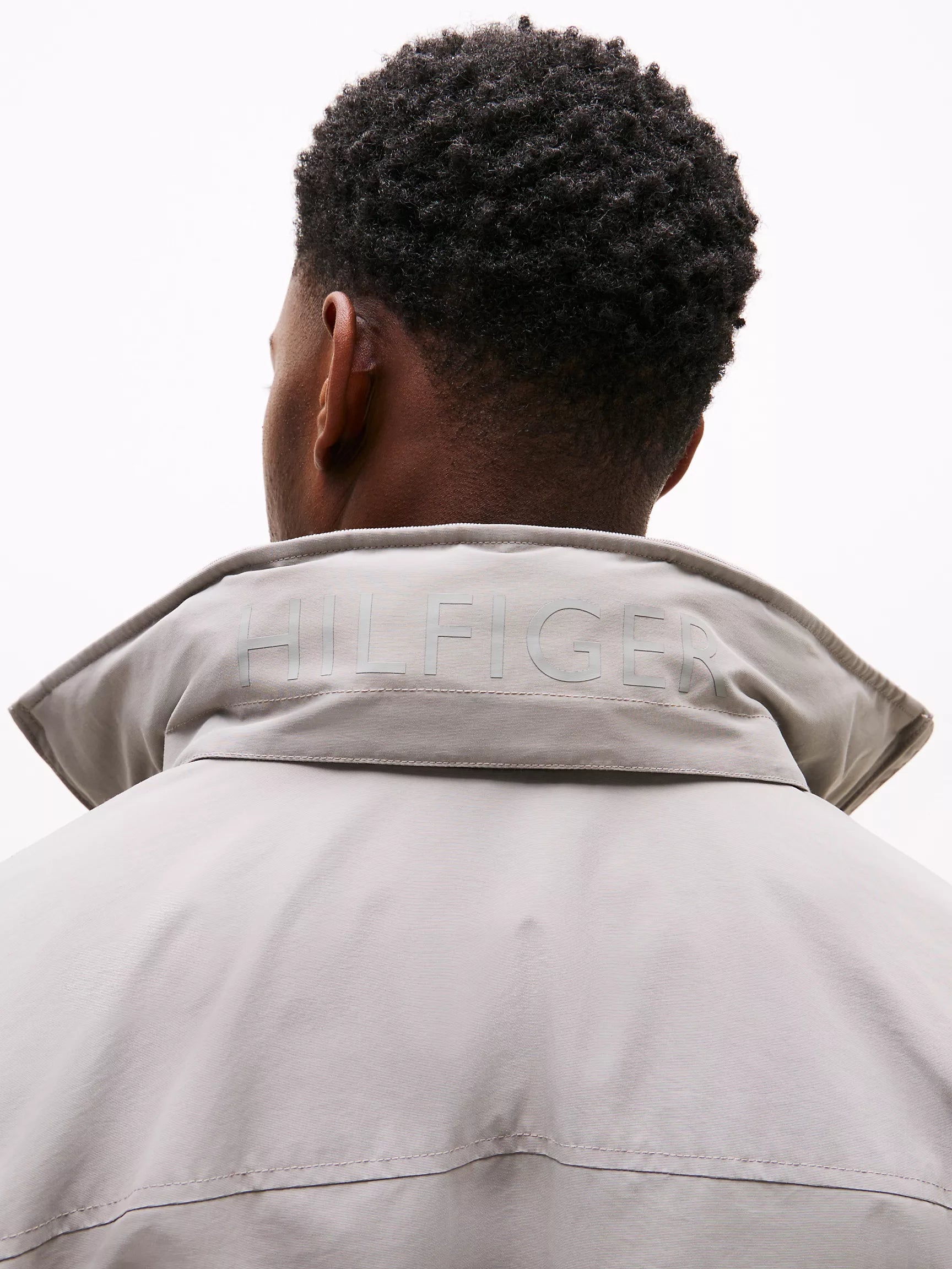 Tommy Mens' Water-Resistant Hooded Regatta Jacket Hydrogen Grey