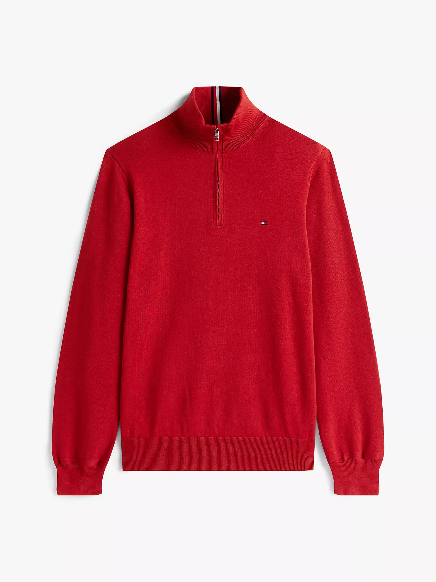 Tommy MENS' Classic Quarter-Zip Sweater Dark Magma
