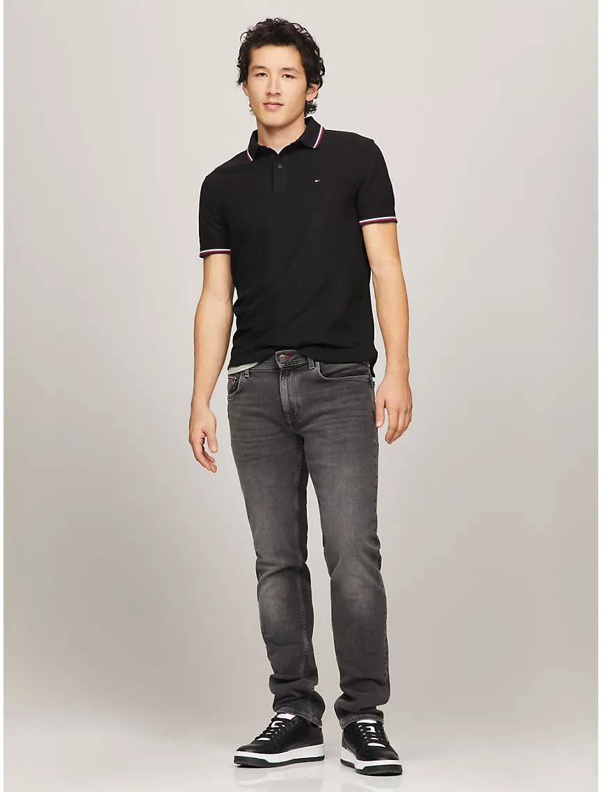 Tommy Hilfiger Regular Fit Tommy Wicking Polo - Black