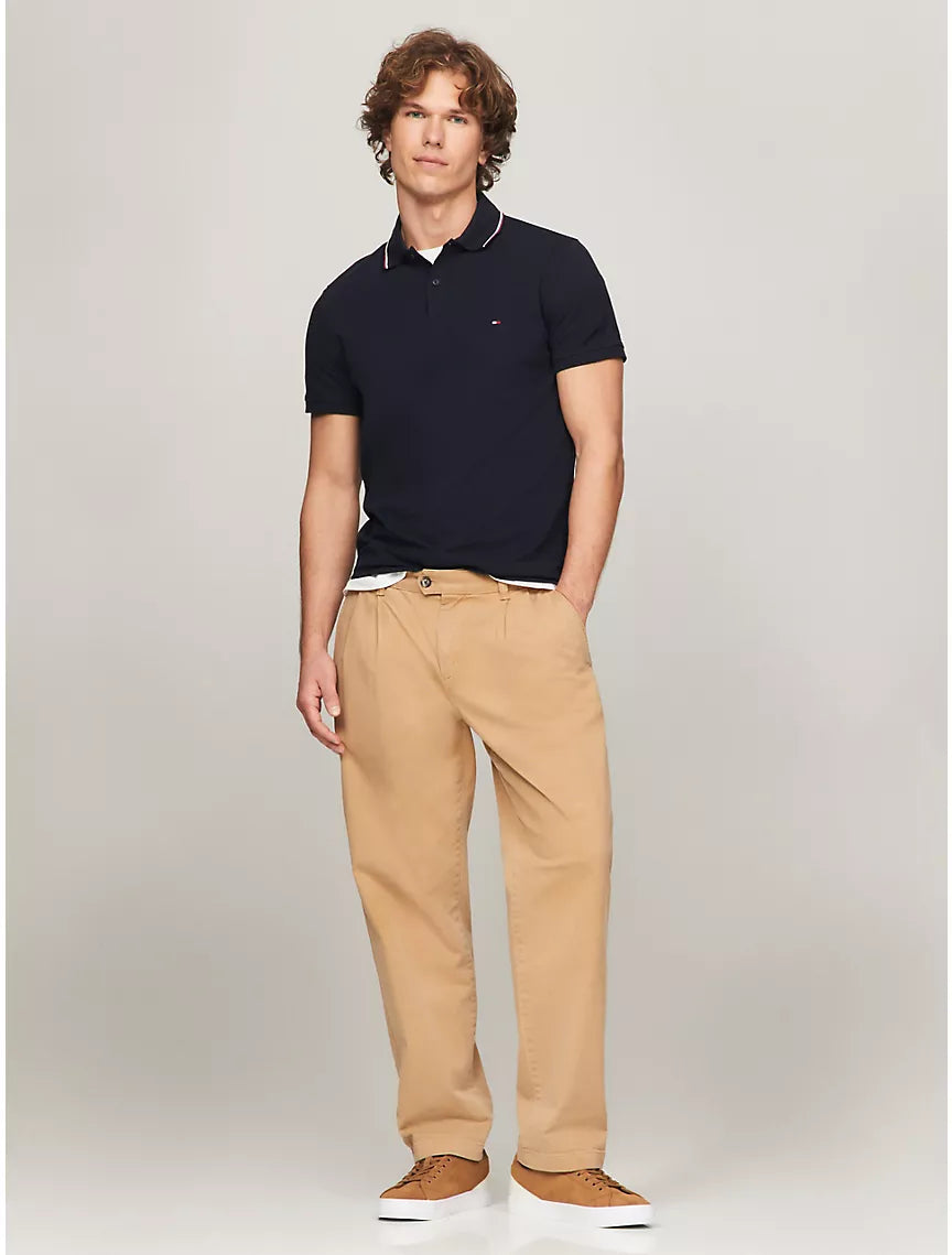 Tommy Hilfiger Regular Fit Tommy Wicking Polo - Navy