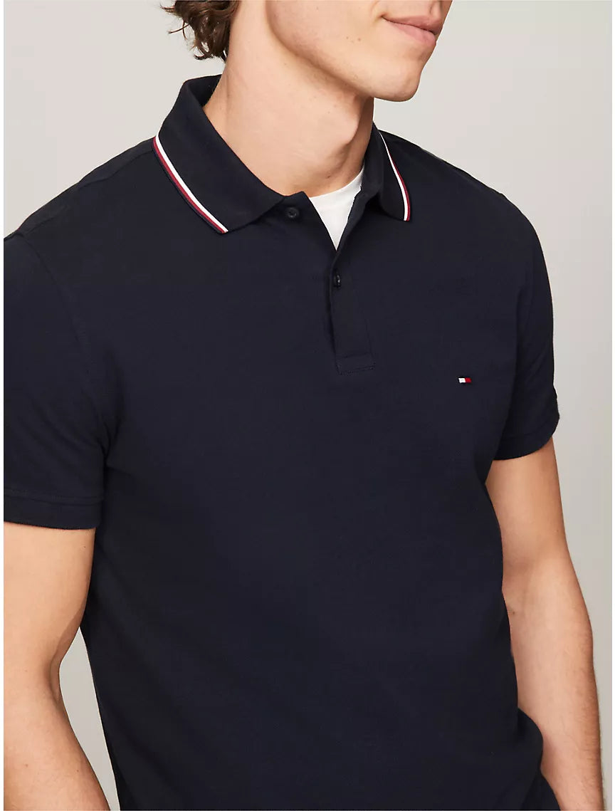 Tommy Hilfiger Regular Fit Tommy Wicking Polo - Navy