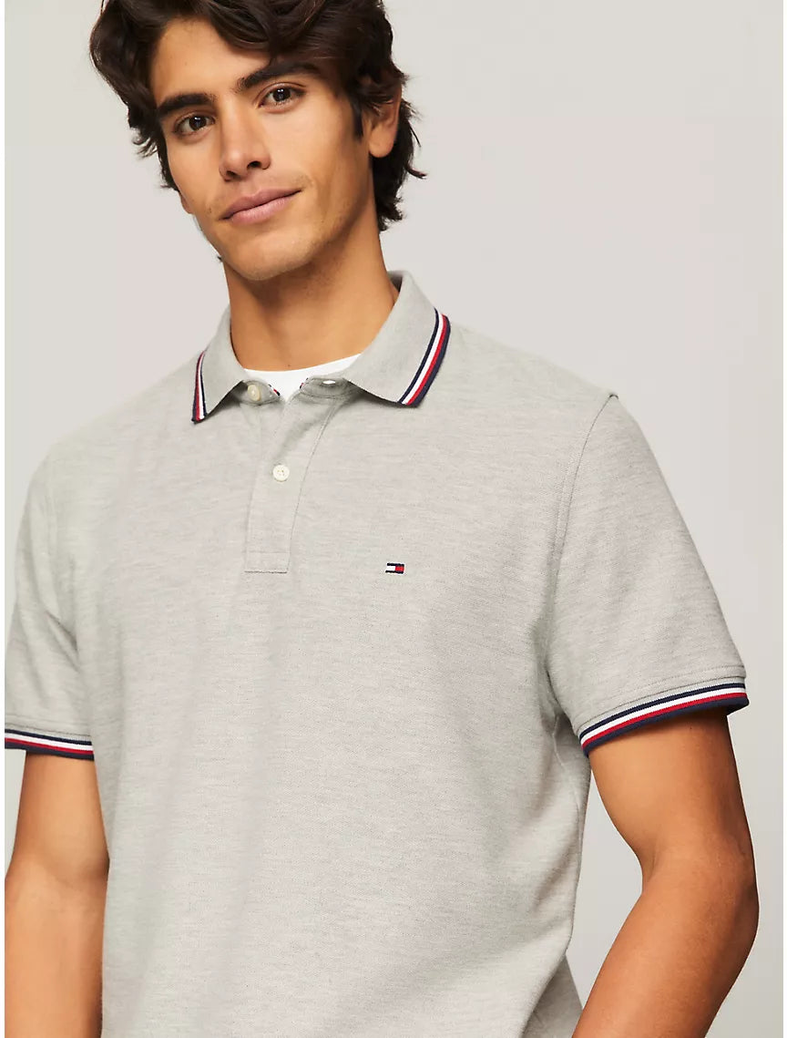 Tommy Hilfiger Regular Fit Tommy Wicking Polo - Grey Heather