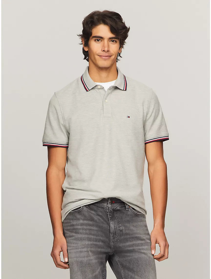 Tommy Hilfiger Regular Fit Tommy Wicking Polo - Grey Heather