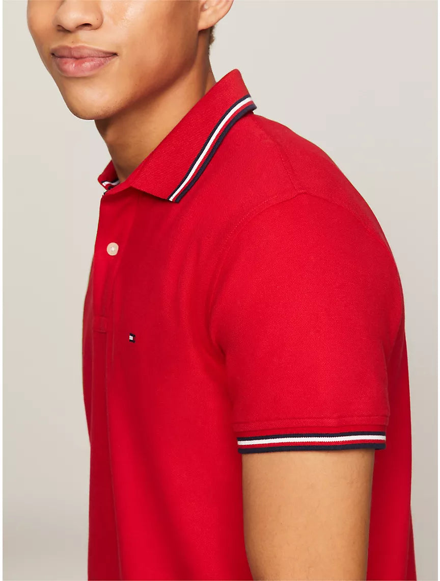 Tommy Hilfiger Regular Fit Tommy Wicking Polo - Primary Red