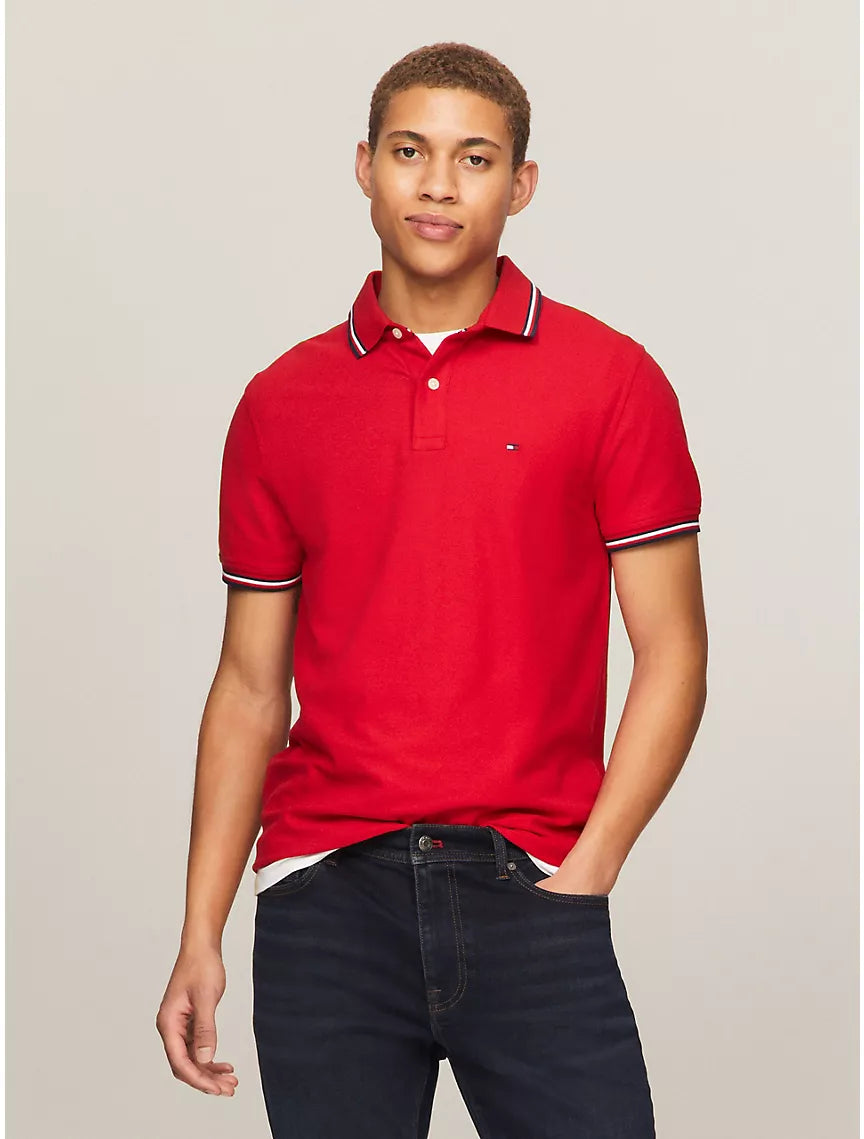 Tommy Hilfiger Regular Fit Tommy Wicking Polo - Primary Red