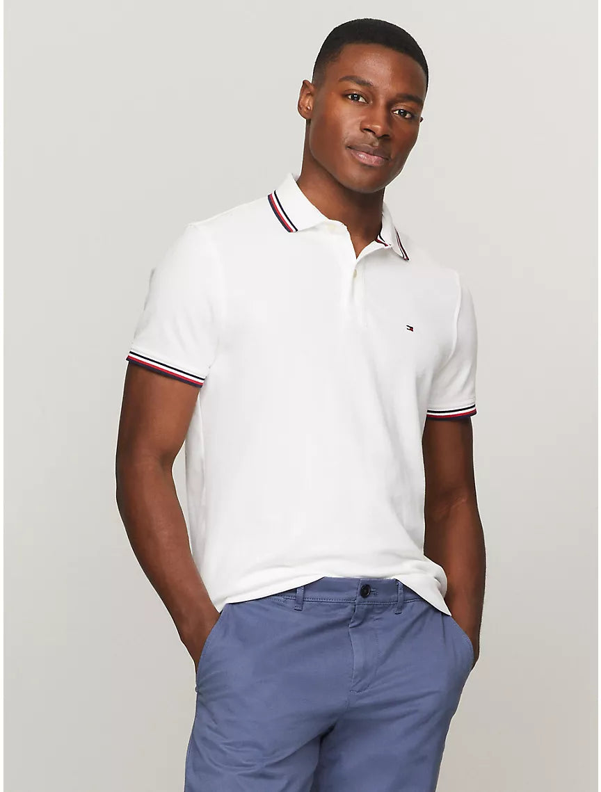 Tommy Hilfiger Regular Fit Tommy Wicking Polo - Fresh White