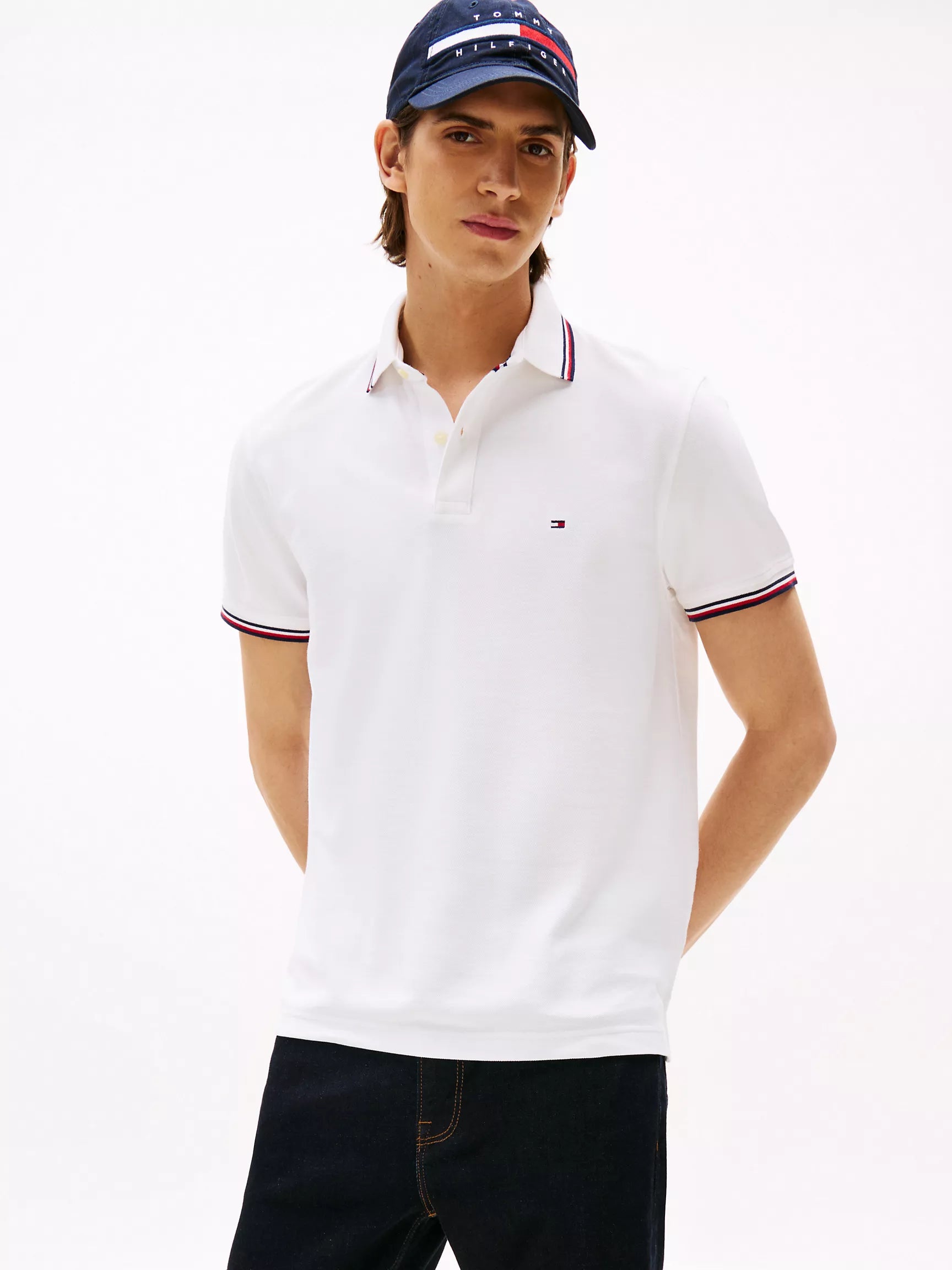 Mens' Regular Fit Tommy Wicking Polo/ White