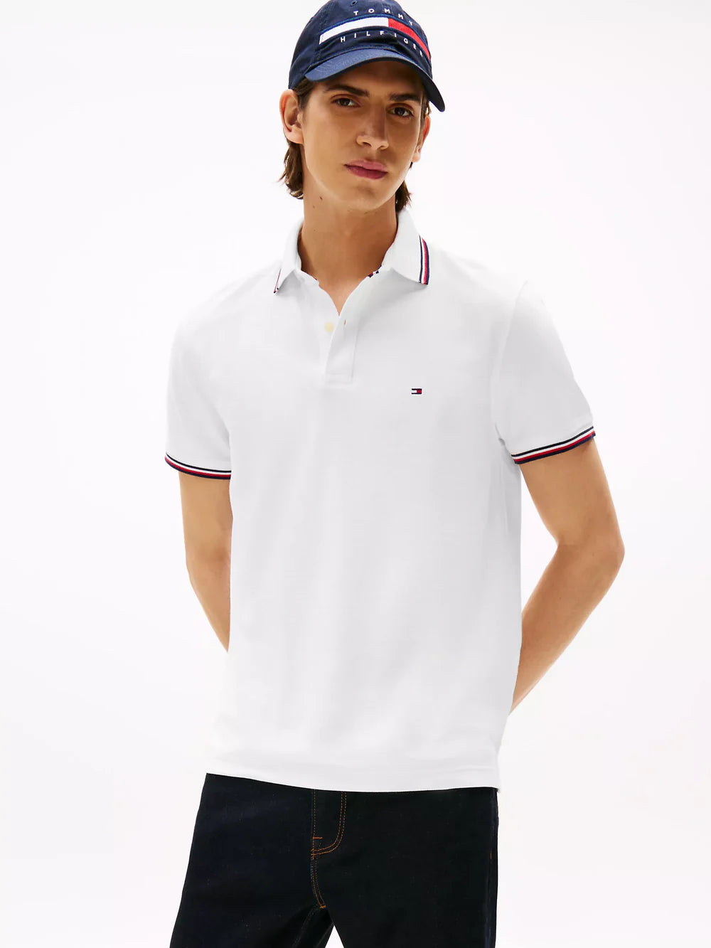 Tommy Mens' Regular Fit Tommy Wicking Polo/ Fresh White