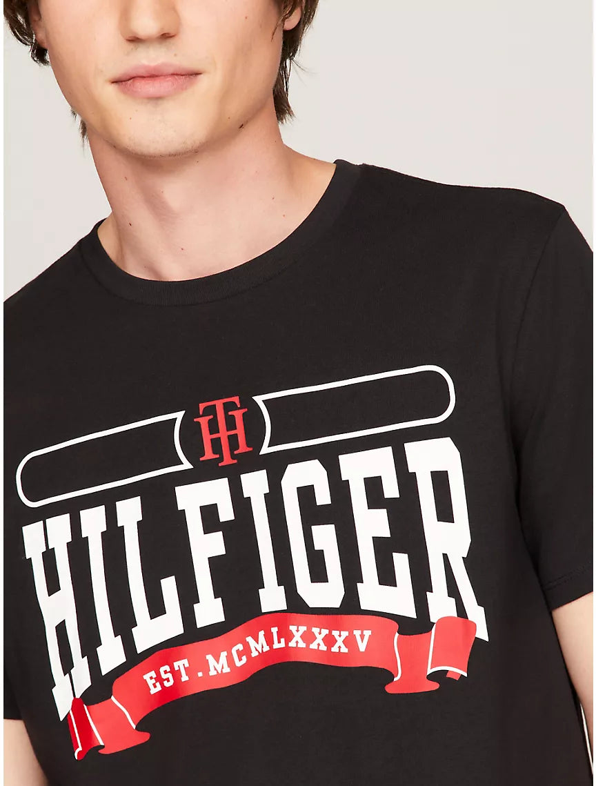 Tommy Hilfiger Alumni Graphic T-Shirt - Black