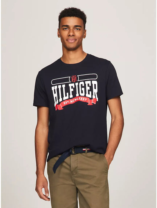 Tommy Hilfiger Alumni Graphic T-Shirt - Navy