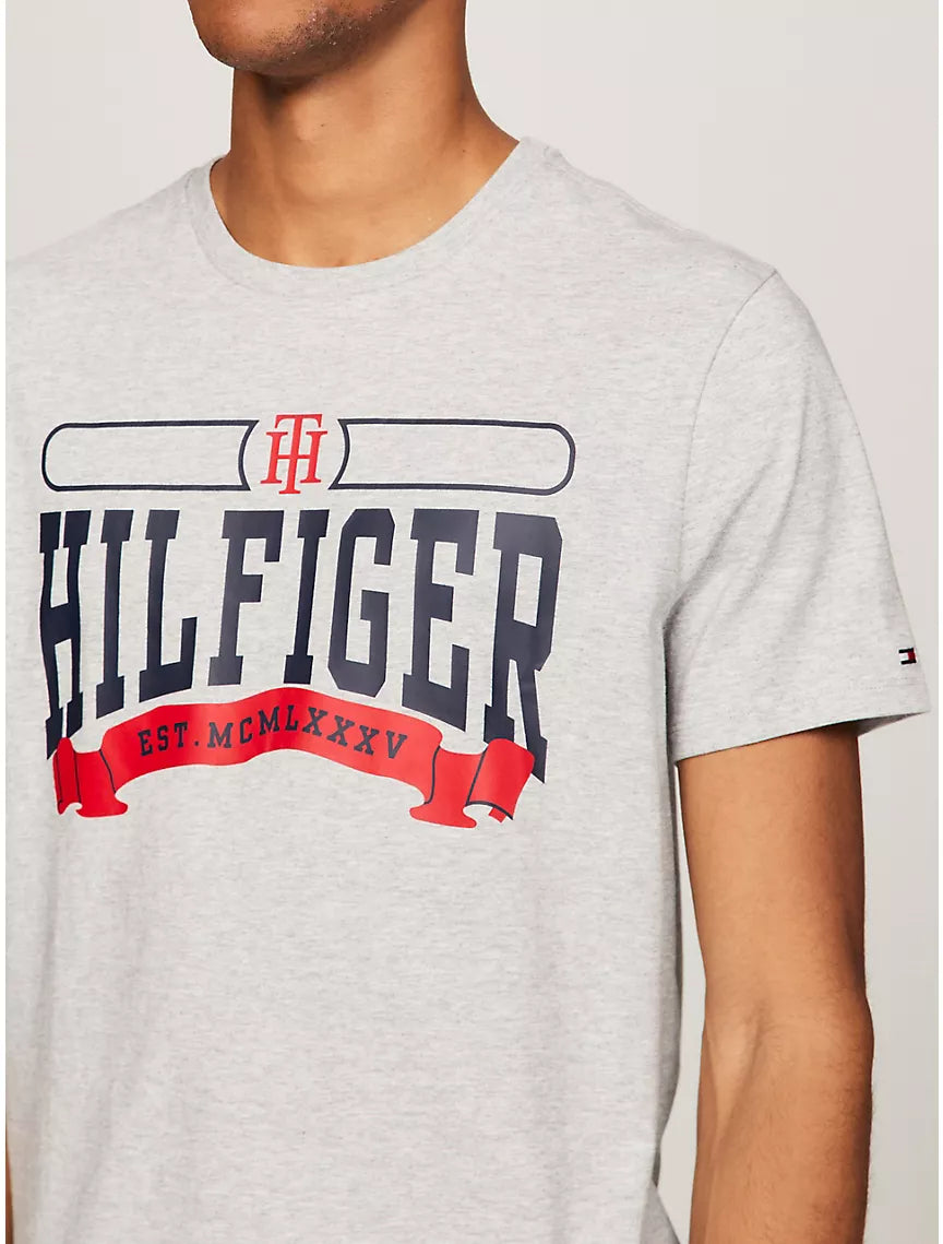 Tommy Hilfiger Alumni Graphic T-Shirt - Grey Heather