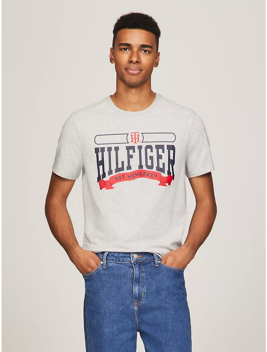 Tommy Hilfiger Alumni Graphic T-Shirt - Grey Heather