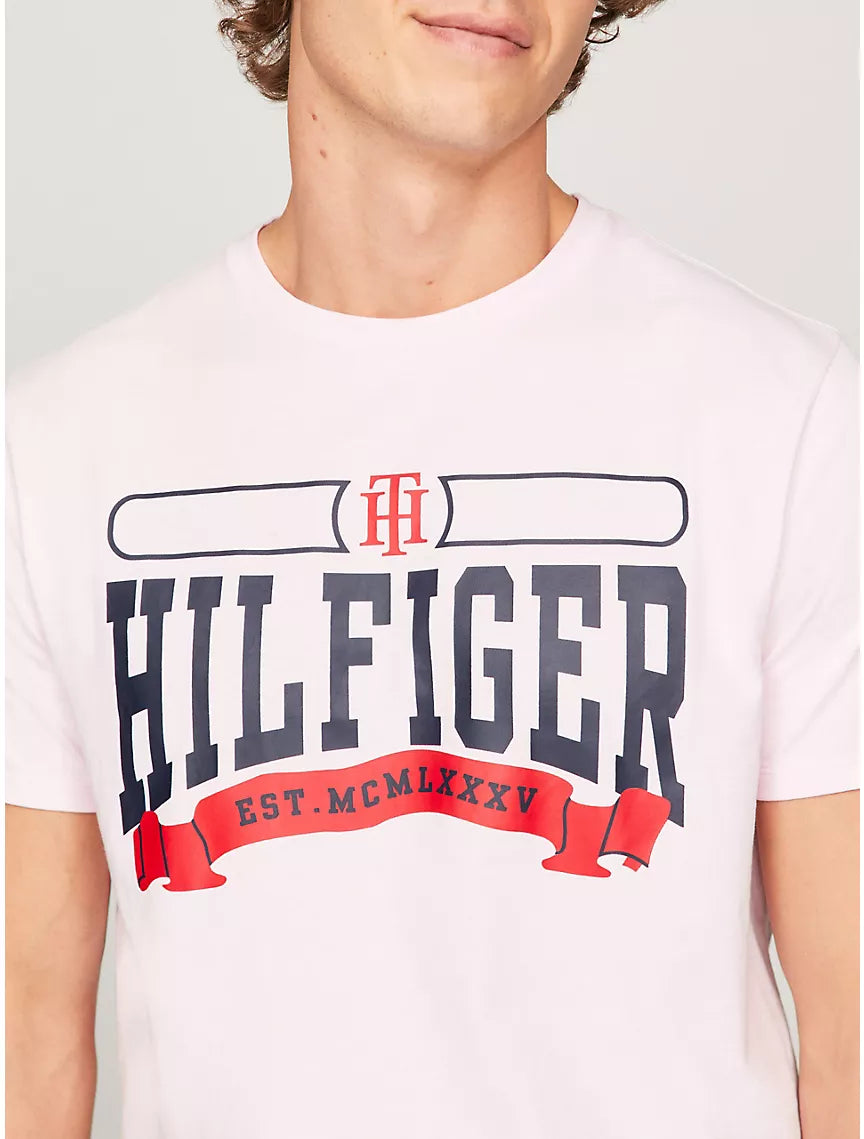 Tommy Hilfiger Alumni Graphic T-Shirt - Simple Pink