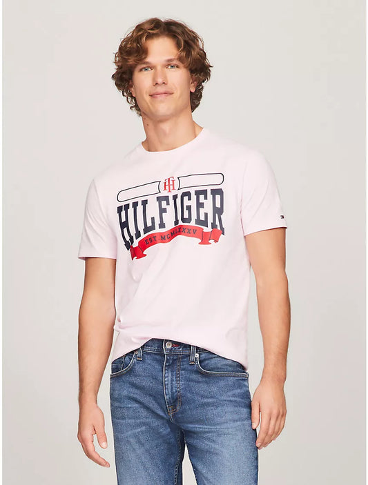 Tommy Hilfiger Alumni Graphic T-Shirt - Simple Pink