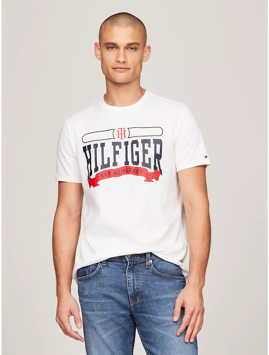 Tommy Hilfiger Alumni Graphic T-Shirt - Optic White