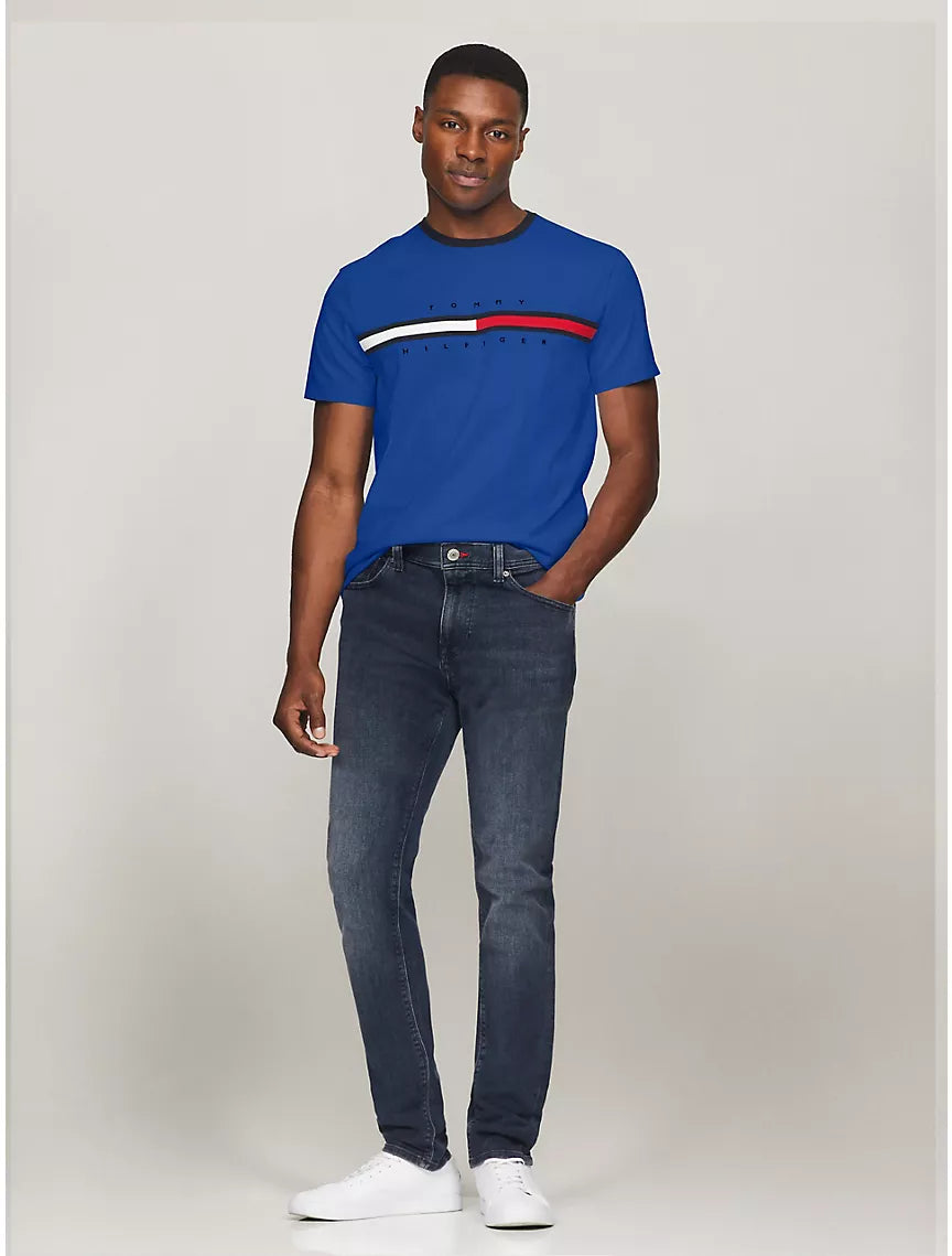 Tommy Hilfiger Flag Logo T-Shirt - Kettle Blue