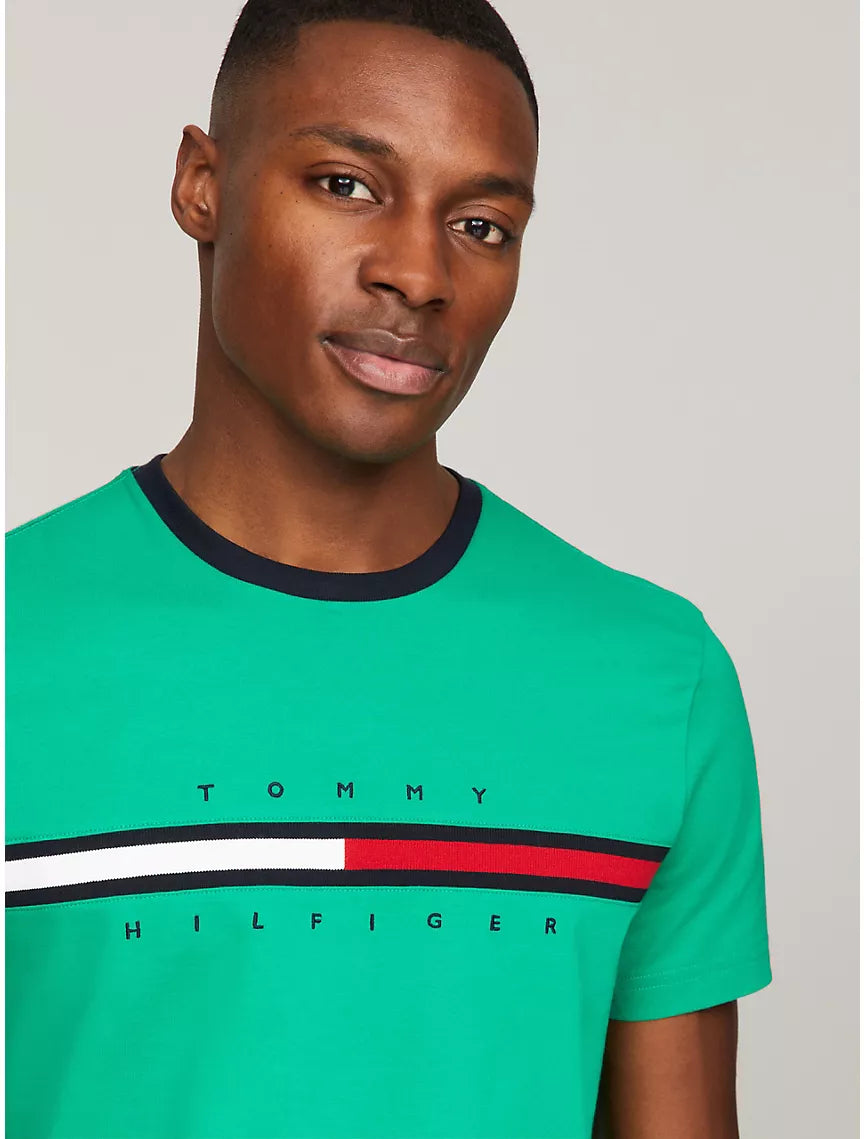 Tommy Hilfiger Flag Logo T-Shirt - Palm Leaf