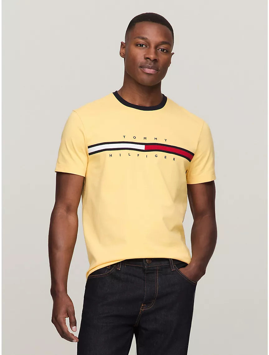 Tommy Hilfiger Flag Logo T-Shirt - Daisy Yellow