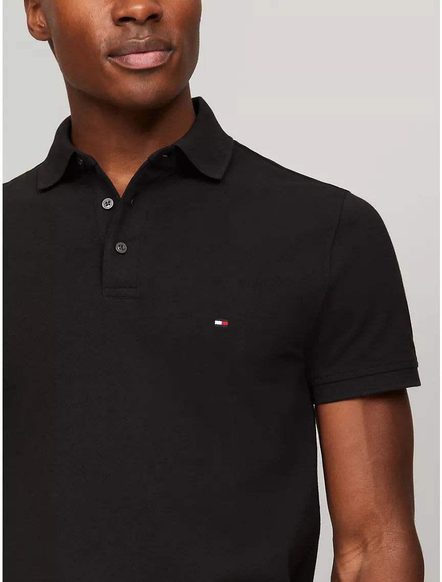 Tommy Hilfiger Slim Fit Tommy Polo - Black