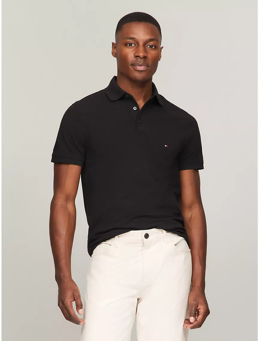 Tommy Hilfiger Slim Fit Tommy Polo - Black