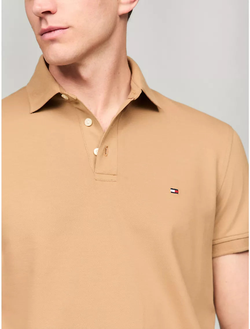 Tommy Hilfiger Slim Fit Tommy Polo - Pinecone Tan