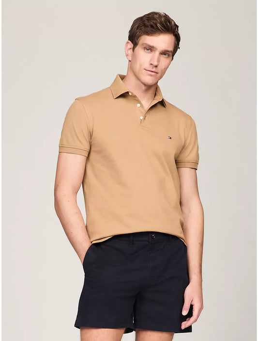 Tommy Hilfiger Slim Fit Tommy Polo - Pinecone Tan