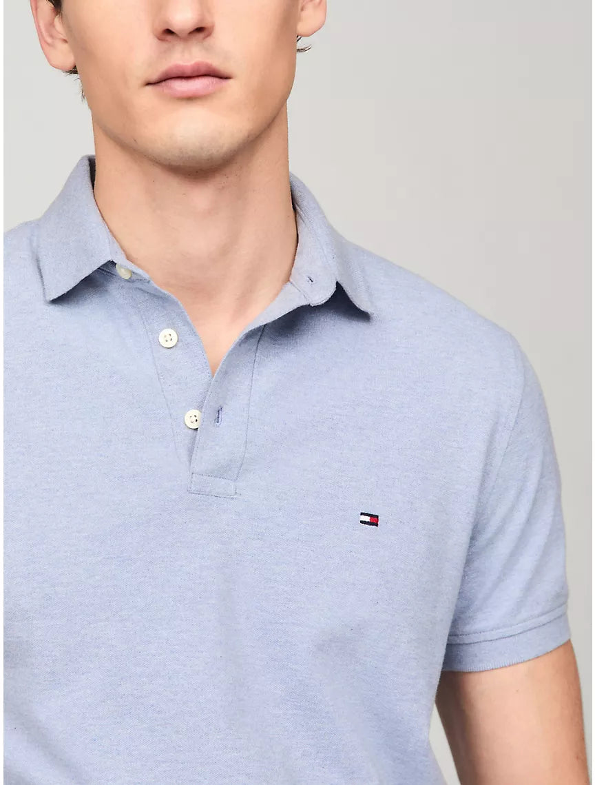 Tommy Hilfiger Slim Fit Tommy Polo - Medium Blue Heather