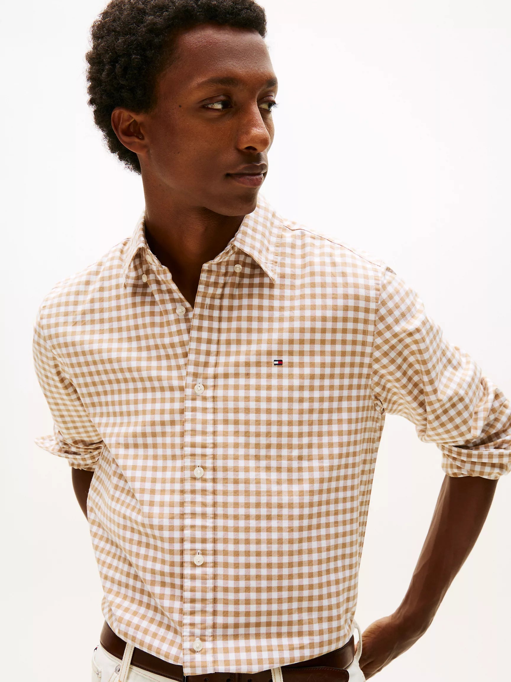 TOMMY Men's Regular Fit Gingham Oxford Shirt