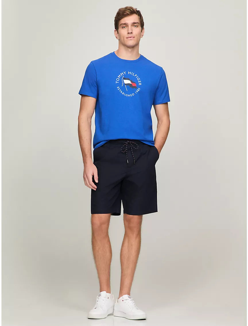 Tommy Hilfiger TH Flag Graphic T-Shirt - Kettle Blue