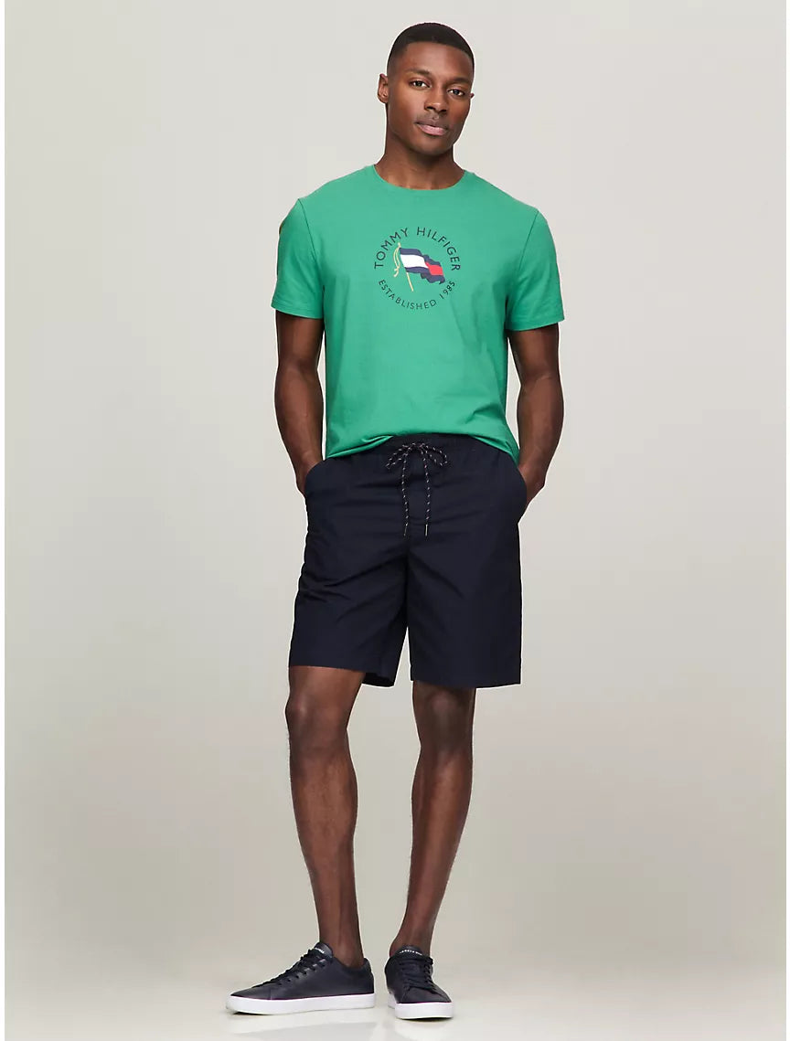 Tommy Hilfiger TH Flag Graphic T-Shirt - Palm Leaf