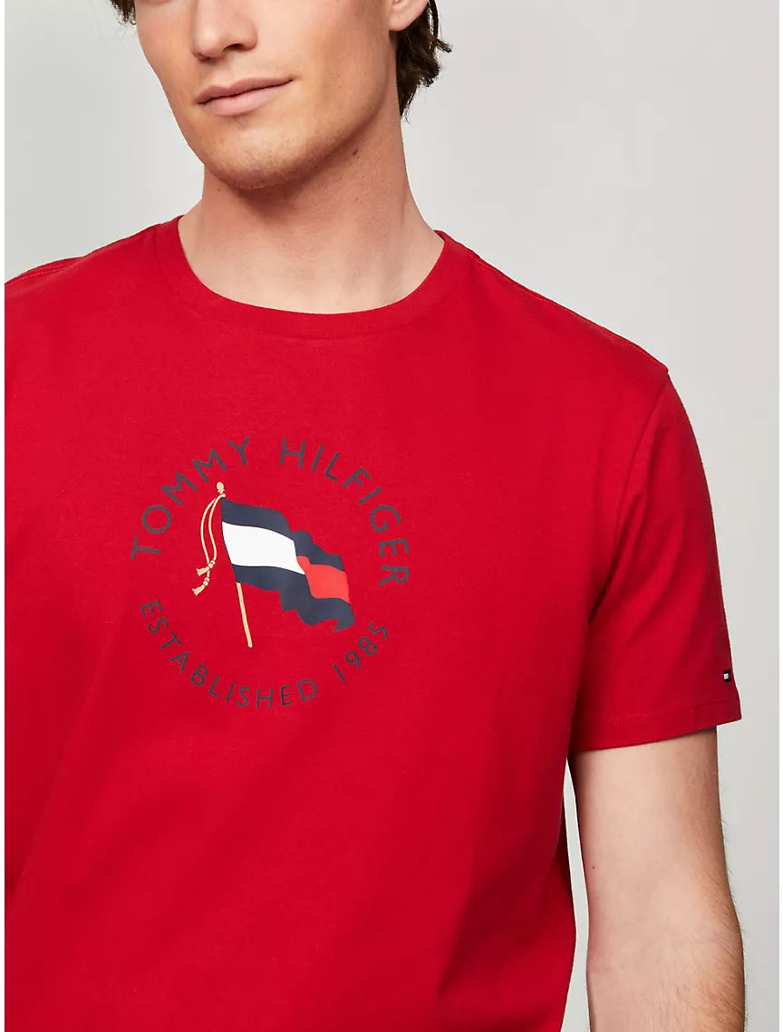 Tommy Hilfiger TH Flag Graphic T-Shirt - Primary Red